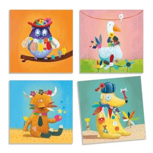 Djeco | Направи със стикери | Забавни животни