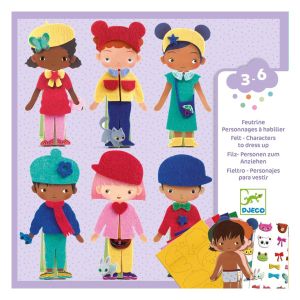 Djeco | Колажи облечи куклата с дрехи от филц