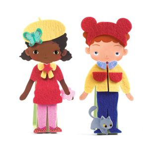 Djeco | Колажи облечи куклата с дрехи от филц