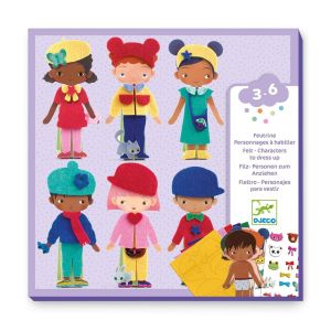Djeco | Колажи облечи куклата с дрехи от филц