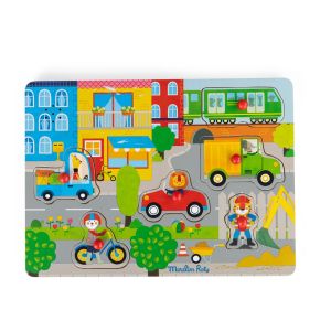 Moulin Roty | Музикален пъзел | Дърво град les popipop