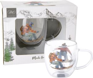 IHR | Чаша за чай | Стъклена | BLACK SKI RUNS