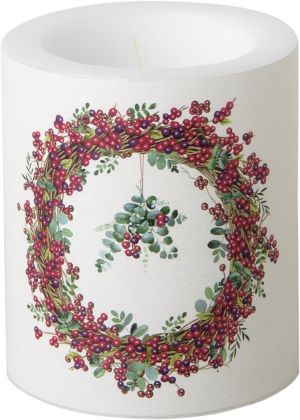 IHR | Свещ | Ø 9 x 10,5 см | BERRY WREATH