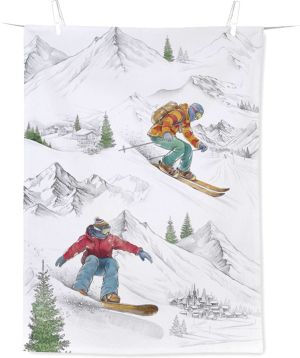 IHR | Домакинска кърпа 70x50 см | BLACK SKI RUNS