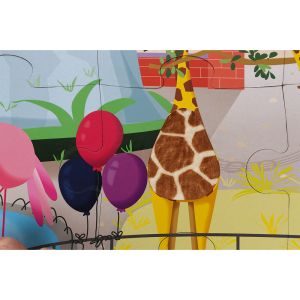 Janod | Пъзел осезание – Ден в зоопарка