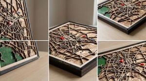 Urban Cartographica | Дървенa арт карта на град