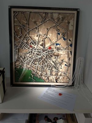 Urban Cartographica | Дървенa арт карта на град