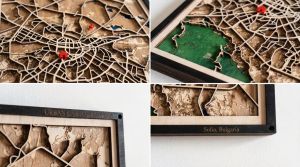Urban Cartographica | Дървенa арт карта на град