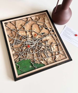 Urban Cartographica | Дървенa арт карта на град