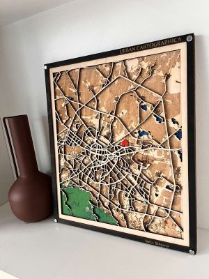 Urban Cartographica | Дървенa арт карта на град
