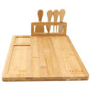 CMP Paris | Бамбукова дъска за сирена с 4 ножа