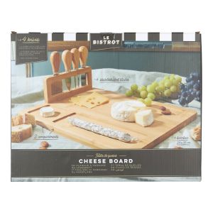 CMP Paris | Бамбукова дъска за сирена с 4 ножа