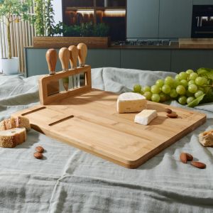 CMP Paris | Бамбукова дъска за сирена с 4 ножа