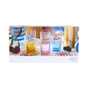 CMP Paris | Цветни чаши Dolce Vita, комплект от 3 броя, 220 мл