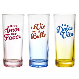 CMP Paris | Цветни чаши Dolce Vita, комплект от 3 броя, 220 мл