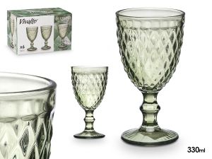 Arte Regal | Чаша с диамантен релеф, зелена, 330 мл