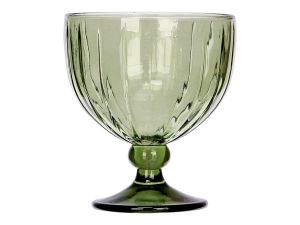 Arte Regal | Купа за сладолед с райе, зелена, 360 мл
