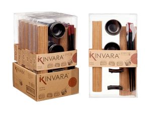 Arte Regal | Комплект за суши от керамика и бамбук, 8 части