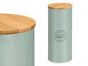 Arte Regal | Висок буркан с бамбуков капак, ментово зелен