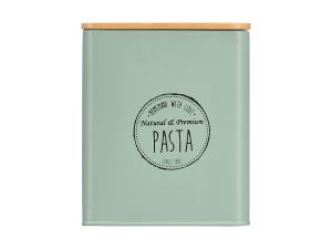 Arte Regal | Квадратен буркан с бамбуков капак, ментово зелен