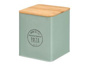 Arte Regal | Квадратен буркан с бамбуков капак, ментово зелен