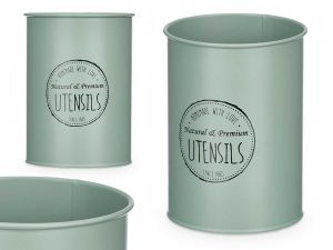 Arte Regal | Поставка за кухненски прибори от стомана, ментово зелена