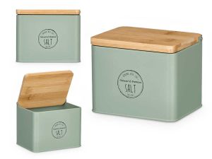 Arte Regal | Солница с бамбуков капак, ментово зелена