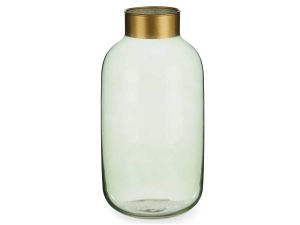 Arte Regal | Голяма стъклена ваза в златисто и зелено