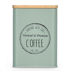 Arte Regal | Буркан с бамбуков капак, 3 модела, ментово зелен