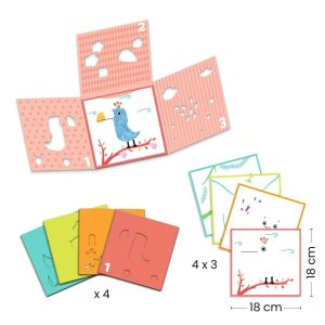 Djeco | Картини за оцветяване с шаблони | Животни