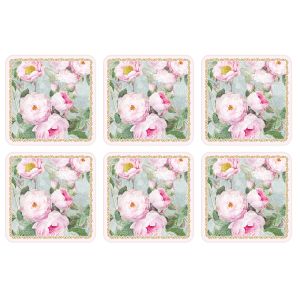 EasyLife | Коркови подложки за чаша 6 бр. к-кт | ROSES IN BLOOM