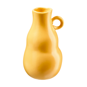 Florissima | Ваза керамична D9H16cm с дръжка жълта | Yellow