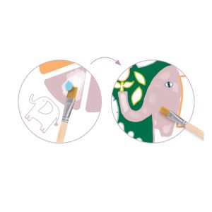 Djeco | Комплект рисуване с палитра диви животни