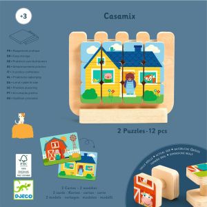 Djeco | Игра дървени елементи подреди къщата