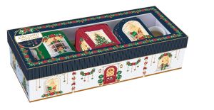 EasyLife | Порцеланови чаши 2 бр. с кутийка за чай к-кт мл| FESTIVE AVENUE