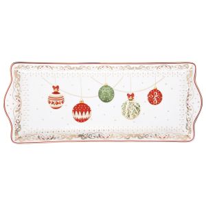 EasyLife | Порцелановo плато 35×15см | CHRISTMAS EVE