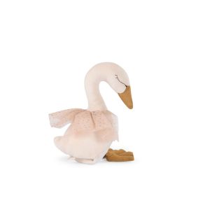 Moulin Roty | Мека кадифена музикална играчка лебед