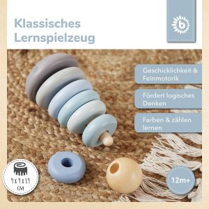 Bieco | Дървена кула за подреждане Hazy, 8 части