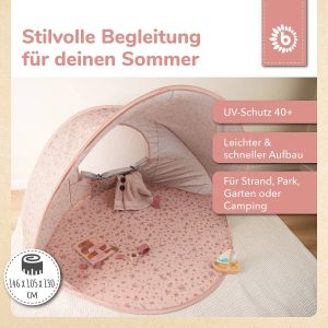 Bieco | Сгъваема плажна палатка Dreamy Flowers с UV защита 40+
