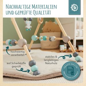 Bieco | Дървена бебешка гимнастика Слонче с регулируема височина