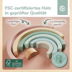 Bieco | Дървена дъга за подреждане Rose FSC®, 7 части