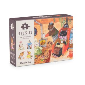 Moulin Roty | Мини пъзели 4 броя
