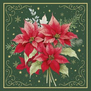 IHR | Коктейлни салфетки | CHRISTMAS FLOWERS