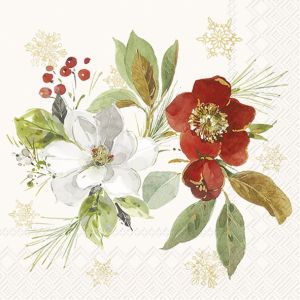 IHR | Коктейлни салфетки | POINSETTIA BOUQUET