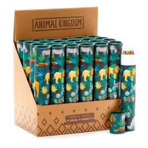 Animal Kingdom | 12 цветни молива в картонен тубус