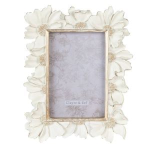 Clayre & Eef | Рамка за снимка 10 × 15 cm | Бял