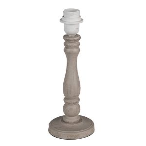 Clayre & Eef | Дървена основа за лампа Ø12 × 31 cm | Кафяв