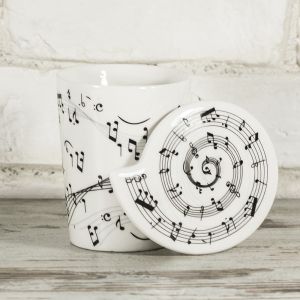 Чаша с ноти и капаче - вълнообразни