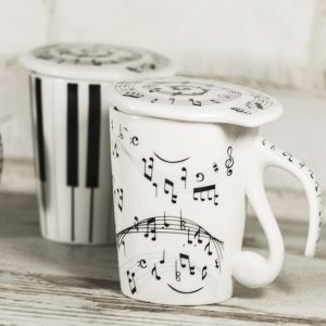 Чаша с ноти и капаче - вълнообразни