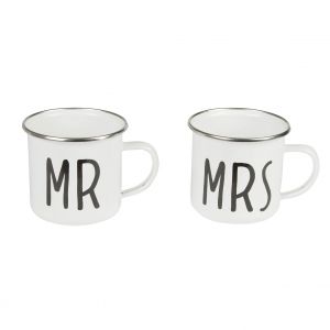 Sass & Belle | Комплект метални канчета | Mr & Mrs